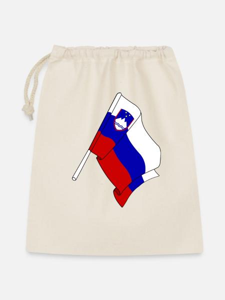 Flagge Slowenien - Geschenkbeutel aus Baumwolle (40 x 50 cm) - Natur