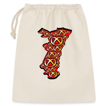 Region Elsass Pretzel Blason - Geschenkbeutel aus Baumwolle (40 x 50 cm) - Natur - Vorne