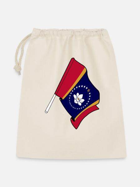 Flagge von Mississippi - Geschenkbeutel aus Baumwolle (40 x 50 cm) - Natur