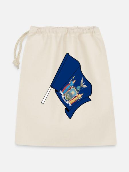 Flagge von New York - Geschenkbeutel aus Baumwolle (40 x 50 cm) - Natur