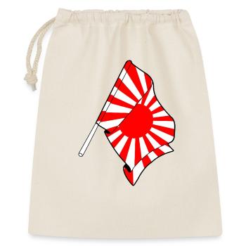 Aufgehende Sonne Flagge auf Stick - Geschenkbeutel aus Baumwolle (40 x 50 cm) - Natur - Vorne
