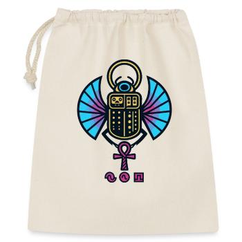 Scarabée Néon Ailé avec Ankh - Sac cadeau 40 x 50 cm - nature - Devant