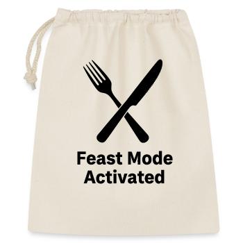 Mode festin activé - Sac cadeau 40 x 50 cm - nature - Devant