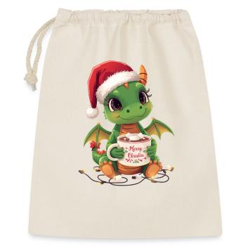 Warm Christmas Dragon - Gift Bag 40 x 50 cm - nature - Front