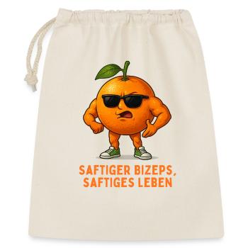 Orange juteux avec des lunettes de soleil - Sac cadeau 40 x 50 cm - nature - Devant