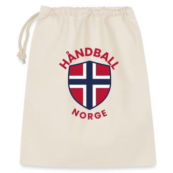Norwegens Handballschild mit der norwegischen Flagge - Geschenkbeutel aus Baumwolle (40 x 50 cm) - Natur - Vorne