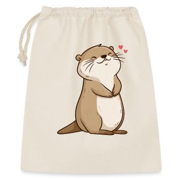 Petite loutre kawaii – Animal calme et mignon - Sac cadeau 40 x 50 cm - nature - Devant