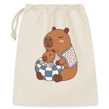 Baby Capibara &  Mom - Cute Capybaras Family - Gift Bag 40 x 50 cm - nature - Front