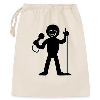 Singer with microphone - Gift Bag 40 x 50 cm - nature - Front