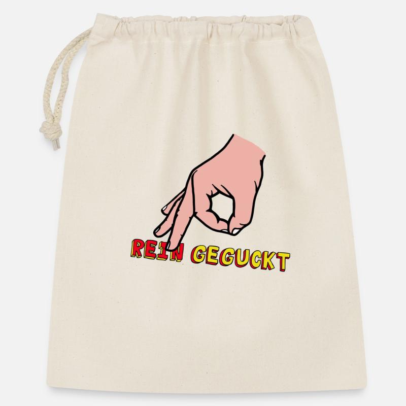 Index de main comique avec texte rétro - Sac cadeau 40 x 50 cm - nature