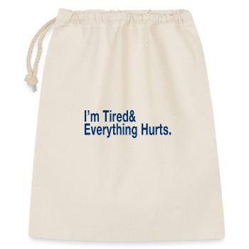 Relatable Fatigue Quote in Deep Blue - Gift Bag 40 x 50 cm - nature - Front