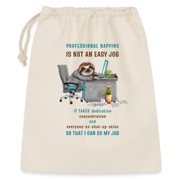 Funny Sloth in the Office Cool Saying - Gift Bag 40 x 50 cm - nature - Front