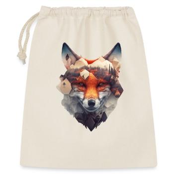 Beautiful and modern fox portrait with forest - Gift Bag 40 x 50 cm - nature - Front