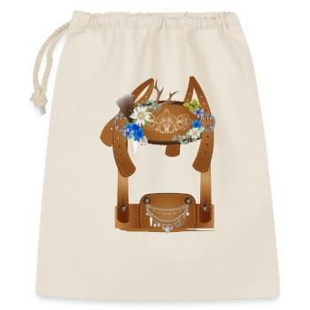 Costumes traditionnels richement décorés lederhosen illustration - Sac cadeau 40 x 50 cm - nature - Devant