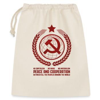 Global Unity Emblem - Geschenkbeutel aus Baumwolle (40 x 50 cm) - Natur - Vorne