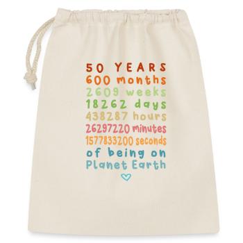 50 Years Anniversary - Gift Bag 40 x 50 cm - nature - Front