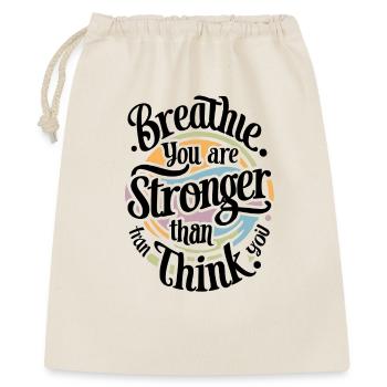 Typographie de sagesse inspirante - Sac cadeau 40 x 50 cm - nature - Devant