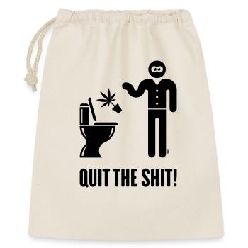 Arrêtez la merde ! (Cannabis / Marijuana / Chanvre / B) - Sac cadeau 40 x 50 cm - nature - Devant