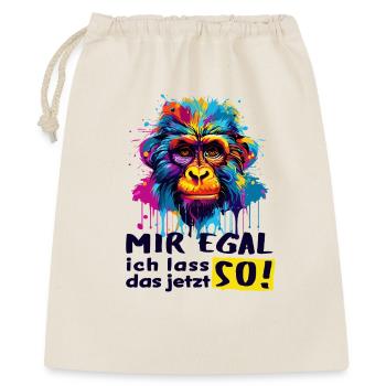 JE M’EN FICHE - JE VAIS LAISSER ÇA COMME ÇA MAINTENANT ! - Singe drôle - Sac cadeau 40 x 50 cm - nature - Devant