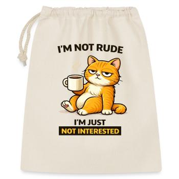 Mürrische Katzenkaffee-Einstellung - Geschenkbeutel aus Baumwolle (40 x 50 cm) - Natur - Vorne