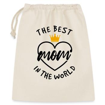 Meilleure Chemise Maman du Monde – Couronne Design - Sac cadeau 40 x 50 cm - nature - Devant