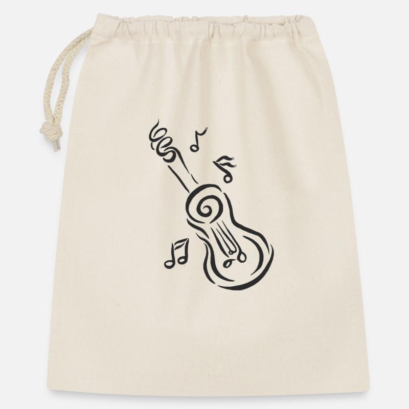 Spiral Guitar with Notes - Gift Bag 40 x 50 cm - nature