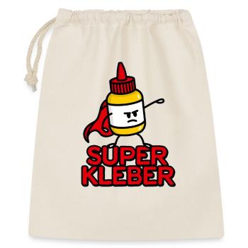 Superkleber lustige Superheld Super glue Cartoon - Geschenkbeutel aus Baumwolle (40 x 50 cm) - Natur - Vorne