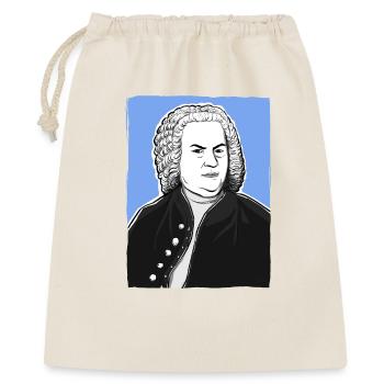 Johann Sebastian Bach in schwarz weiß and blue - Gift Bag 40 x 50 cm - nature - Front