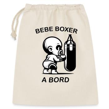 Bébé BOXER à bord - Sac cadeau 40 x 50 cm - nature - Devant