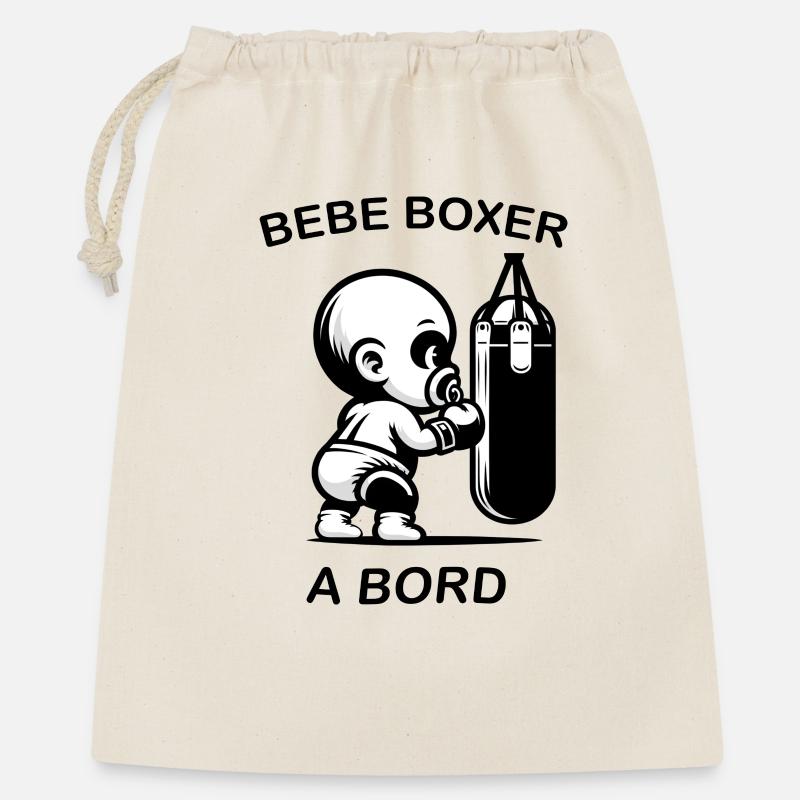 Baby BOXER on board - Gift Bag 40 x 50 cm - nature