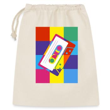 Retro Cassette Tape Pop Art Illustration - Gift Bag 40 x 50 cm - nature - Front