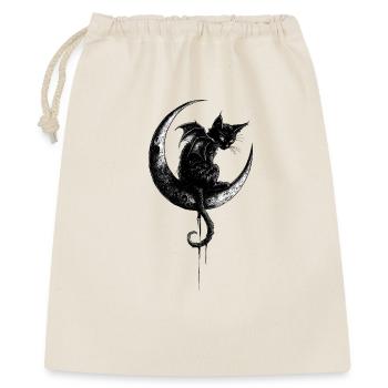 Gothic Black Cat Bat Wings Crescent Moon Dark - Gift Bag 40 x 50 cm - nature - Front
