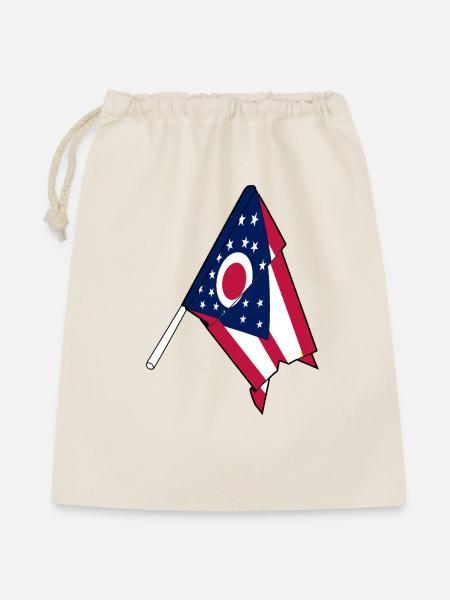 Flagge von Ohio - Geschenkbeutel aus Baumwolle (40 x 50 cm) - Natur