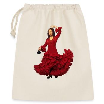 Mona Lisa (La Joconde) flamenco - Sac cadeau 40 x 50 cm - nature - Devant
