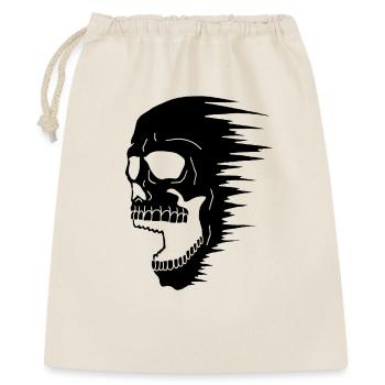 Black Skull und Geschwindigkeit - Geschenkbeutel aus Baumwolle (40 x 50 cm) - Natur - Vorne