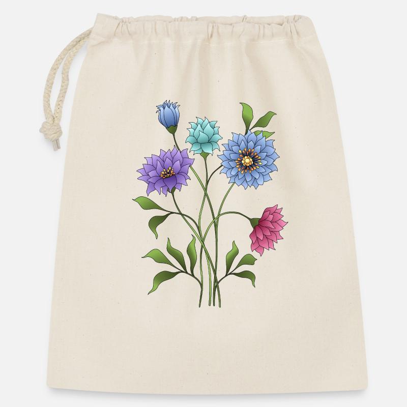 Blomster - Gavepose 40 x 50 cm - natur