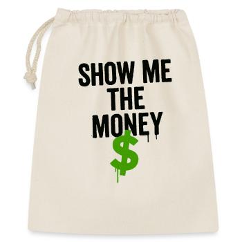 Humorvolles Finanzmotiv mit Dollarzeichen - Geschenkbeutel aus Baumwolle (40 x 50 cm) - Natur - Vorne