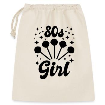 Fille des années 80 - Sac cadeau 40 x 50 cm - nature - Devant
