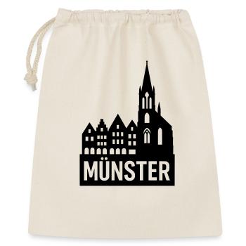 Münster Uni Stadt  - Geschenkbeutel aus Baumwolle (40 x 50 cm) - Natur - Vorne