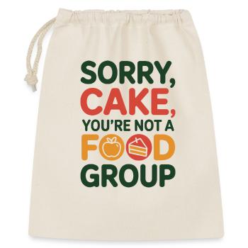 Désolé gâteau, pas un expert diététicien en groupe alimentaire - Sac cadeau 40 x 50 cm - nature - Devant