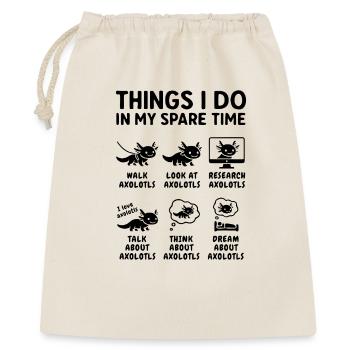 Funny Axolotl Hobby Saying Leisure Time - Gift Bag 40 x 50 cm - nature - Front