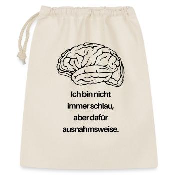 Pas malin, mais pour une fois - Sac cadeau 40 x 50 cm - nature - Devant