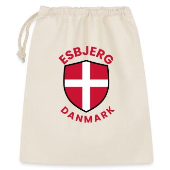 Esbjerg Denmark Shield with Danish flag - Gift Bag 40 x 50 cm - nature - Front