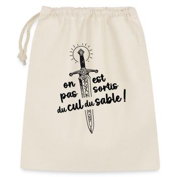 On est pas sortis du cul du sable ! - Sac cadeau 40 x 50 cm - nature - Devant