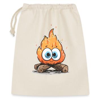 Campfire flame with googly eyes - Gift Bag 40 x 50 cm - nature - Front