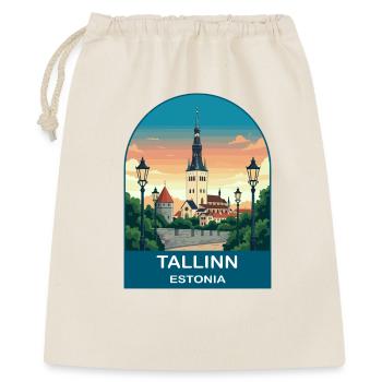 Art d’affiches de voyage vintage à Tallinn, Estonie - Sac cadeau 40 x 50 cm - nature - Devant