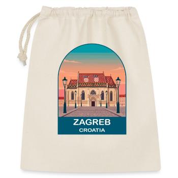 Zagreb Croatia Vintage Travel Poster Art - Gift Bag 40 x 50 cm - nature - Front