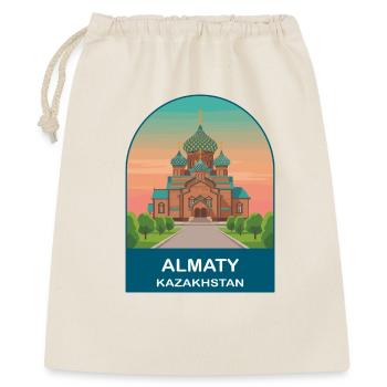 Affiche vintage d’art de voyage au Kazakhstan - Sac cadeau 40 x 50 cm - nature - Devant