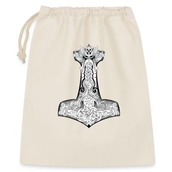 marteau de thor symbole viking - Sac cadeau 40 x 50 cm - nature - Devant