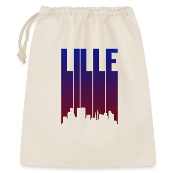Lille Skyline Gradient - Geschenkbeutel aus Baumwolle (40 x 50 cm) - Natur - Vorne